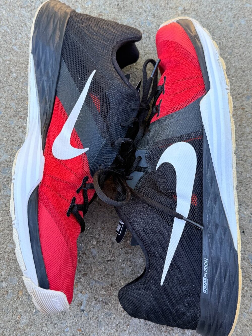 Nike Train Prime Iron DF Mens 13 Black Red Training Shoes Y2K Gymcore Bred 4379